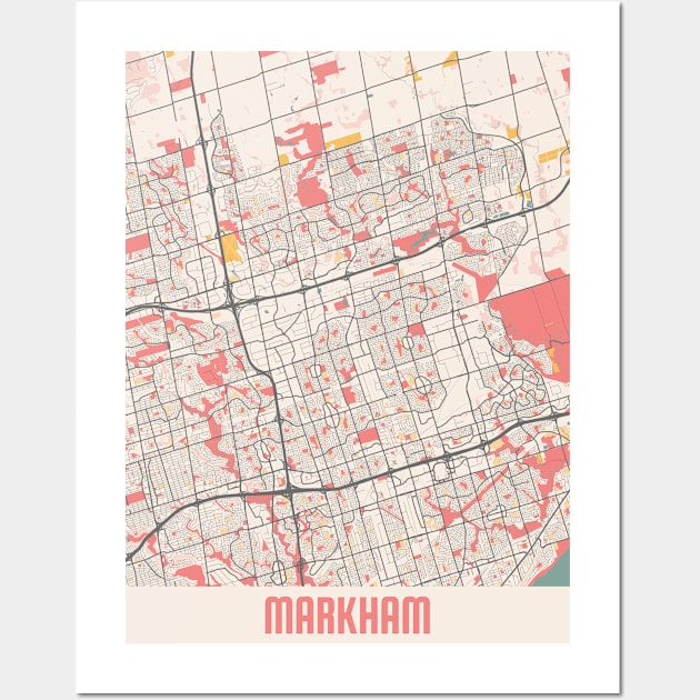 Markham - Canada Chalk City Map Wall Art by tienstencil